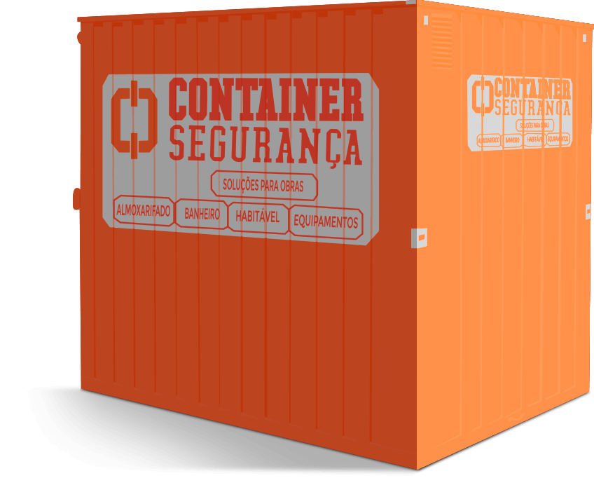 Foto de um Container Laranja 